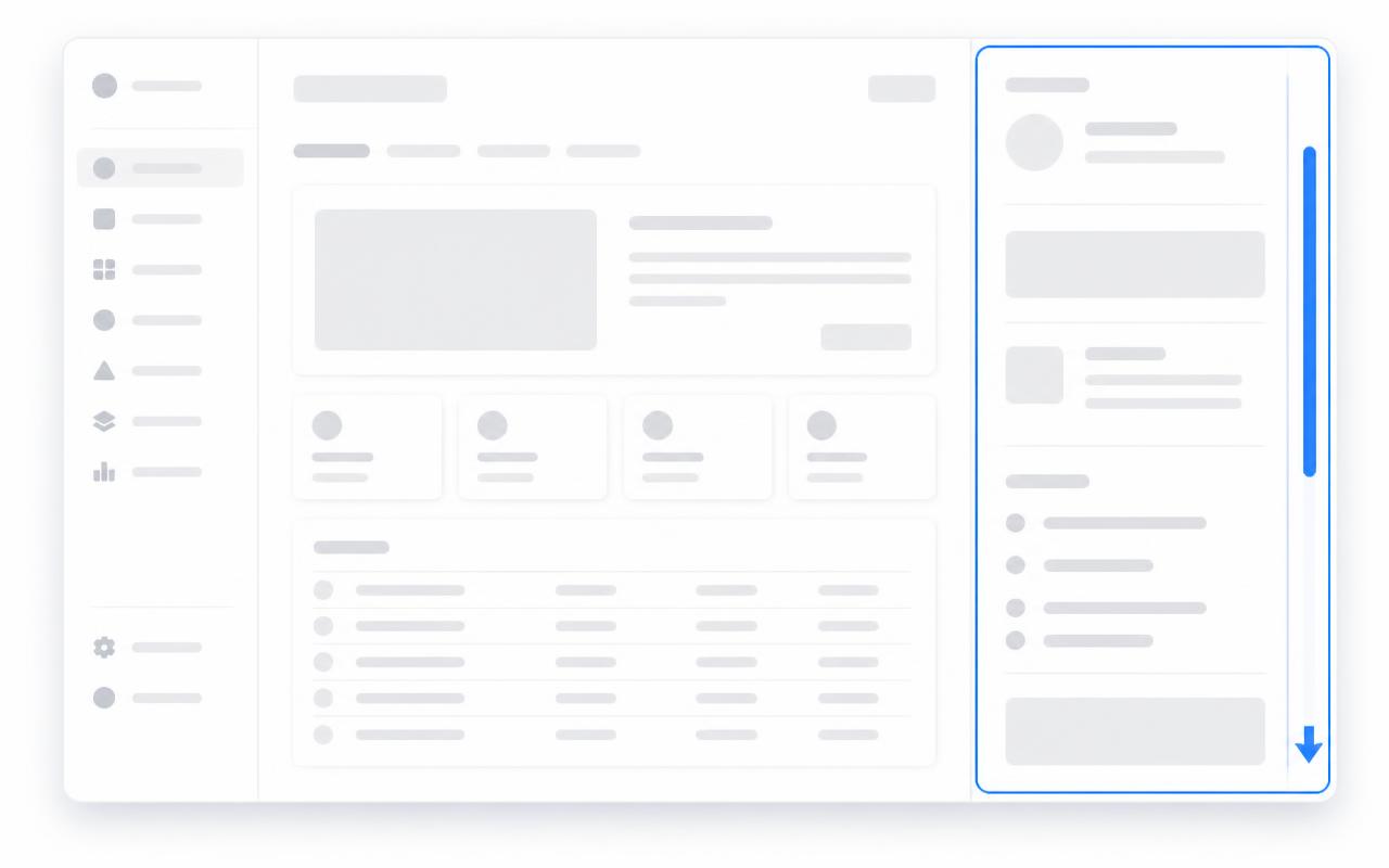 Smart capture detecting the correct scroll area in a multi-panel app